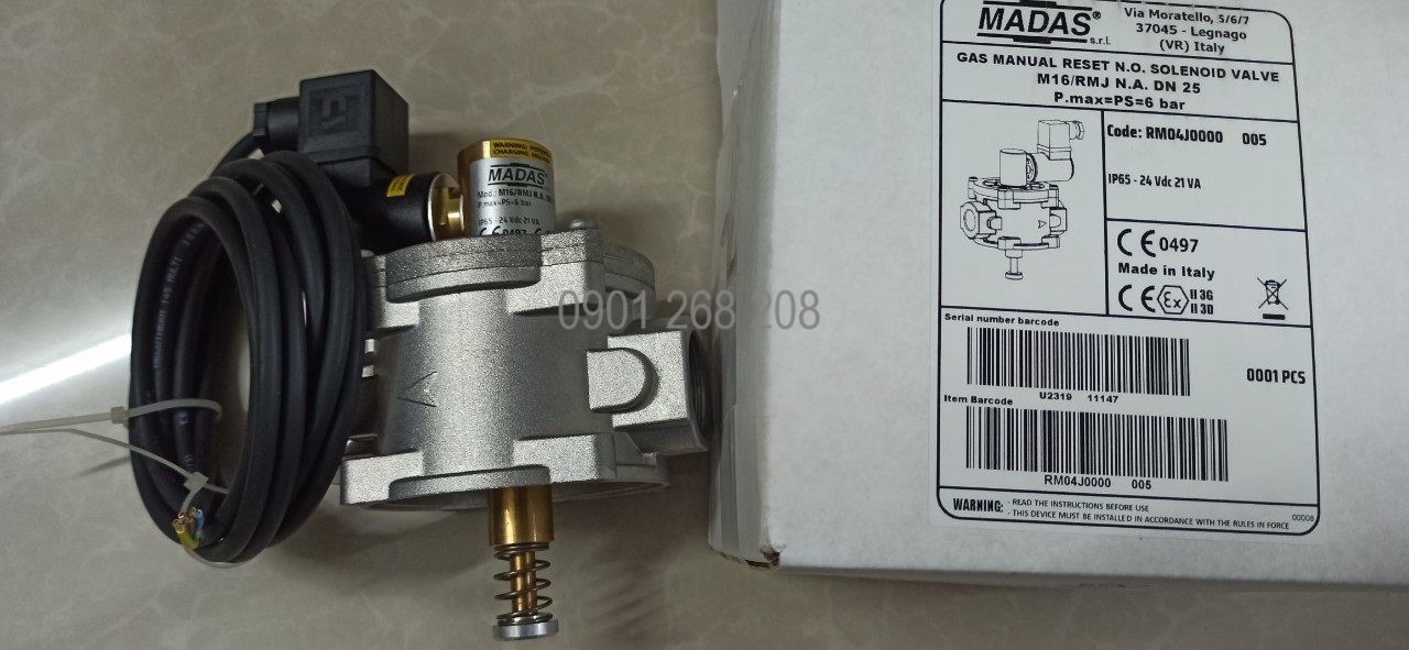 van điện từ chống nổ 24V madas